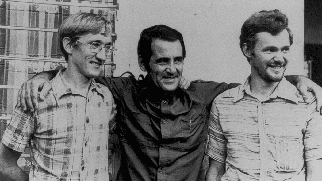 Tim Jenkin, Stephen Lee e Alex Moumbaris (foto fornita da Tim Jenkin).