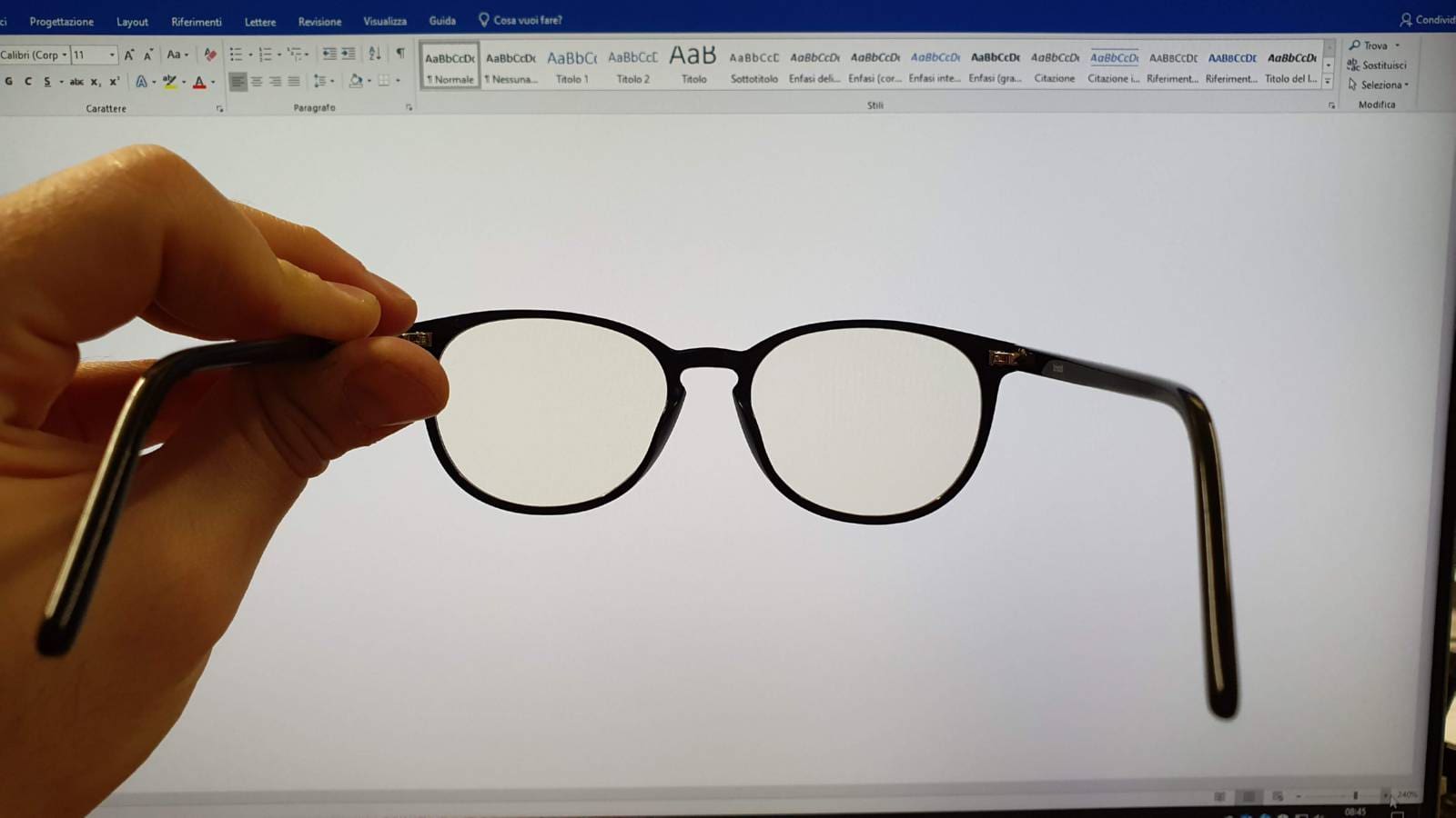 Occhiali anti luce blu